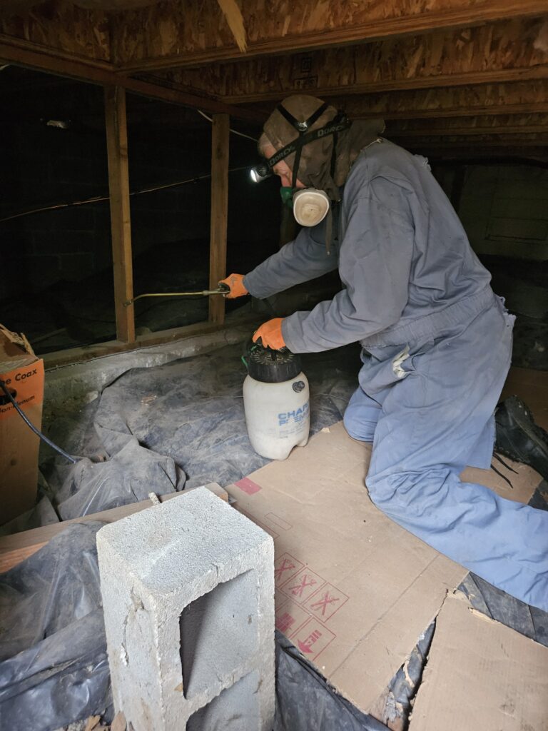 VIP Pests Owner spraying in Grants Pass